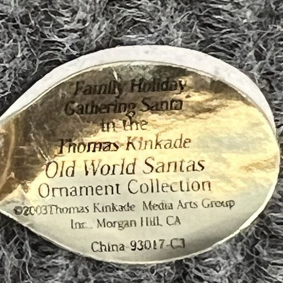 VTG‎ 2003 Thomas Kinkade Old World Santas Christmas Heirloom Ornaments Set Of 3 - Picture 10 of 14